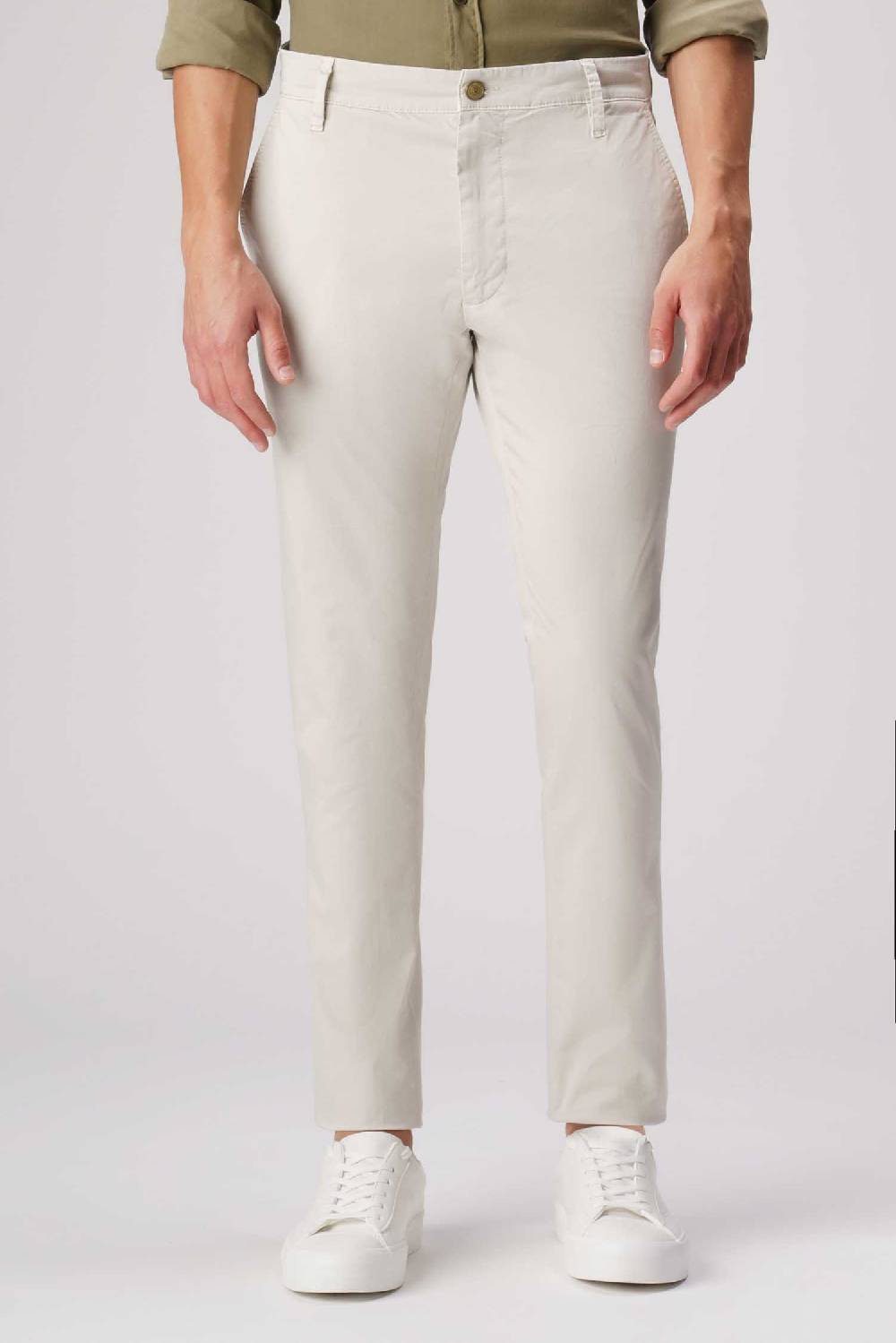 Jeckerson Jack- Pantalone chino con tasca americana in armatura raso beige chiaro Soddisfazione Garantita
