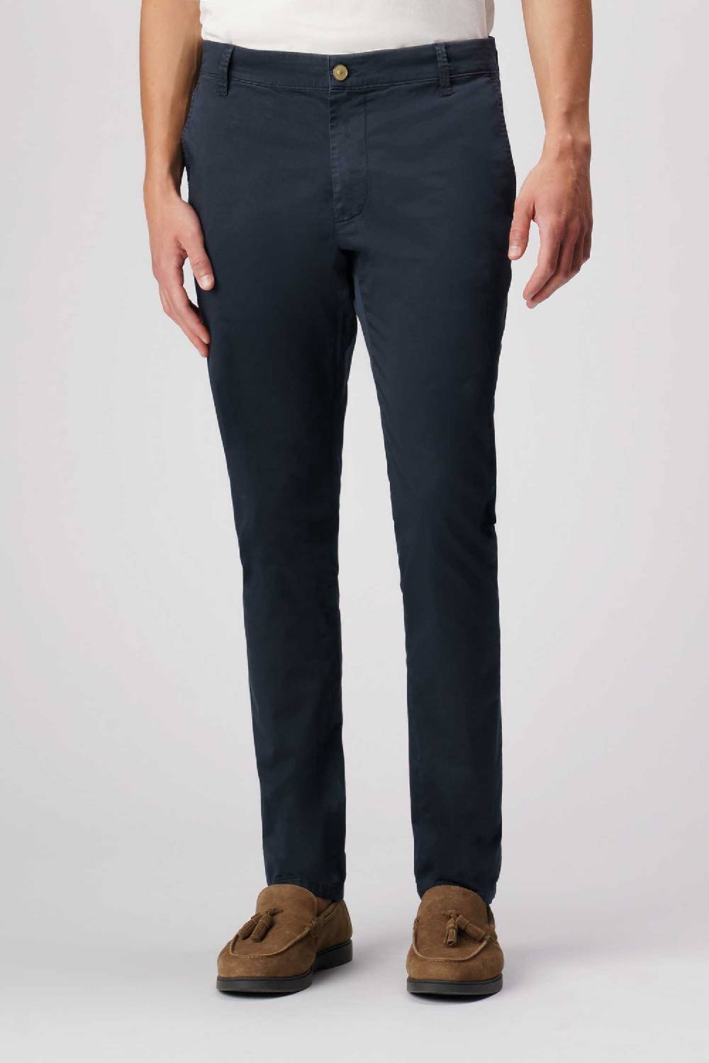 Jeckerson Jack- Pantalone chino con tasca americana in armatura raso blu scuro Fino Al -60%