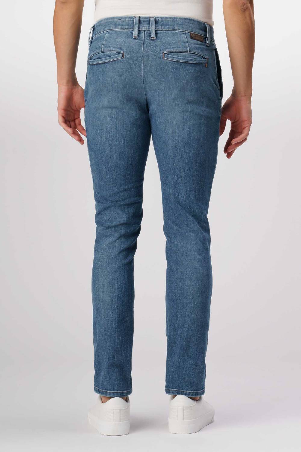 Jeckerson Jack- Pantalone chino in comfort denim blu medio Sottocosto