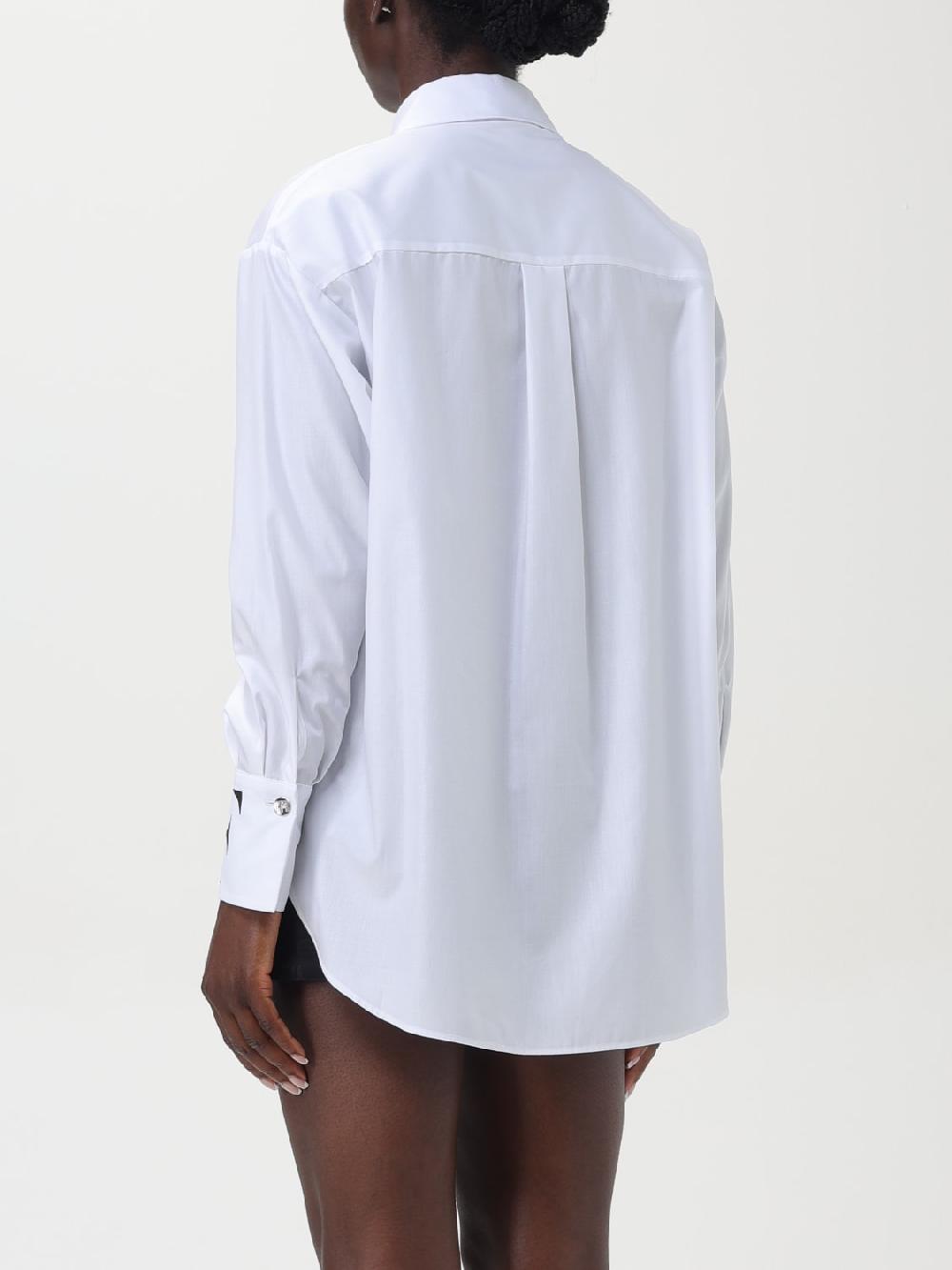 Giglio Camicia in popeline con logo sui polsi Elisabetta Franchi I Più Venduti