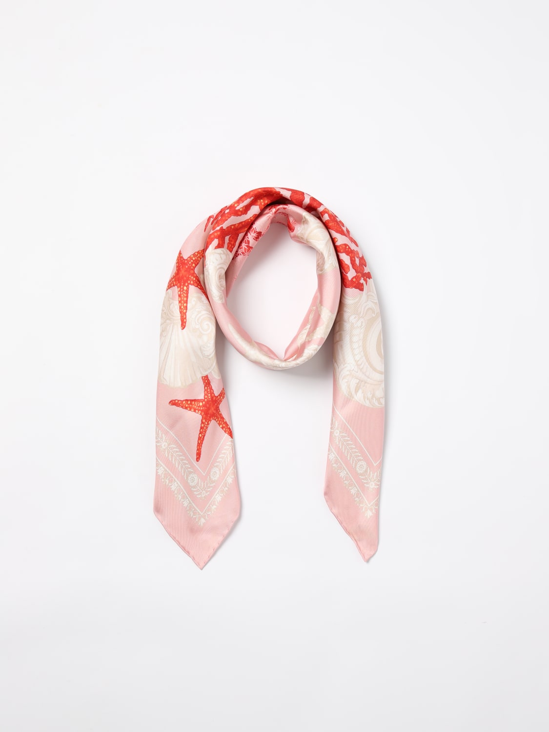 Giglio Foulard Barocco Sea Versace in seta stampata Outlet