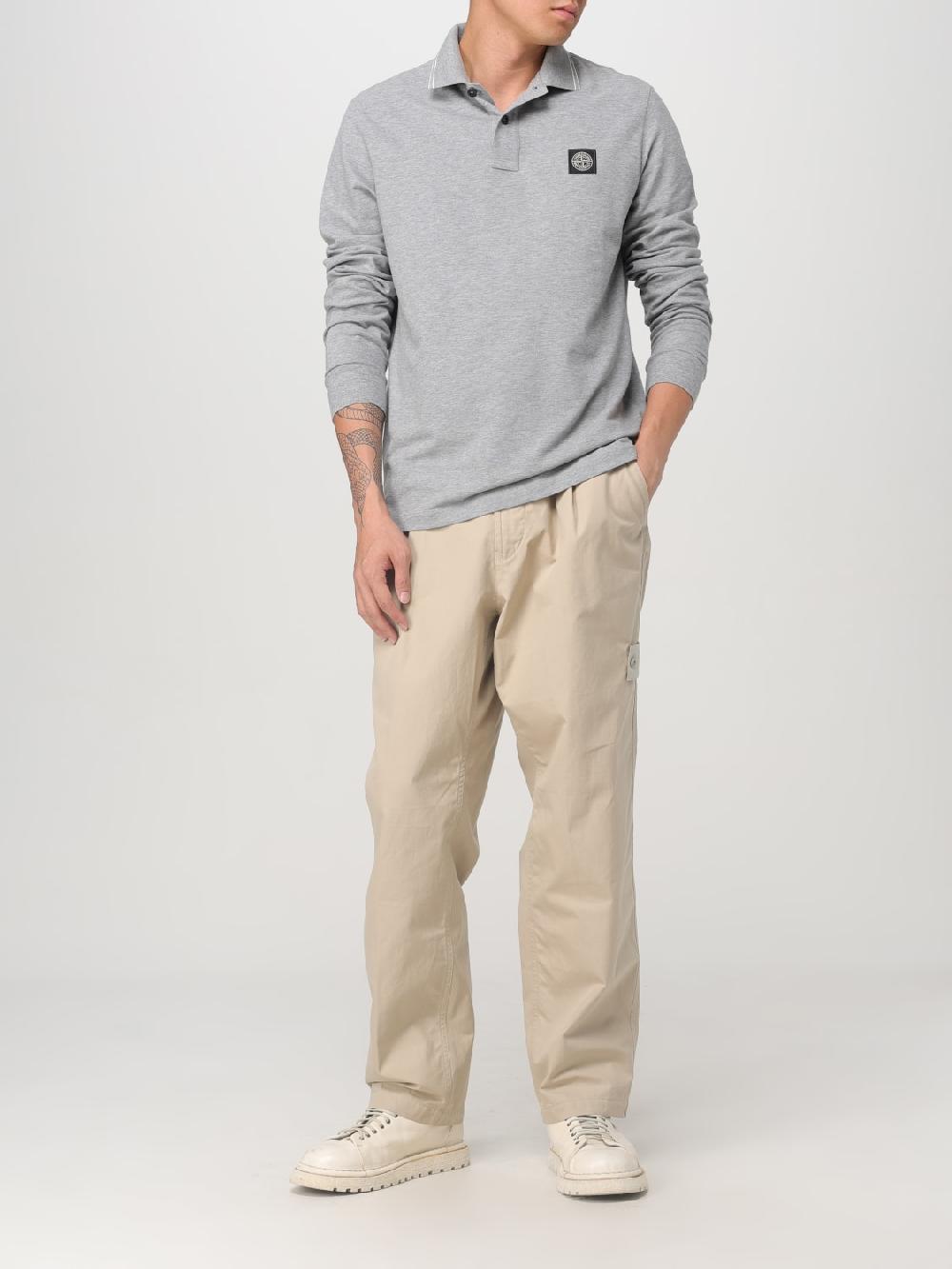 Giglio Polo Stone Island in cotone Offerta
