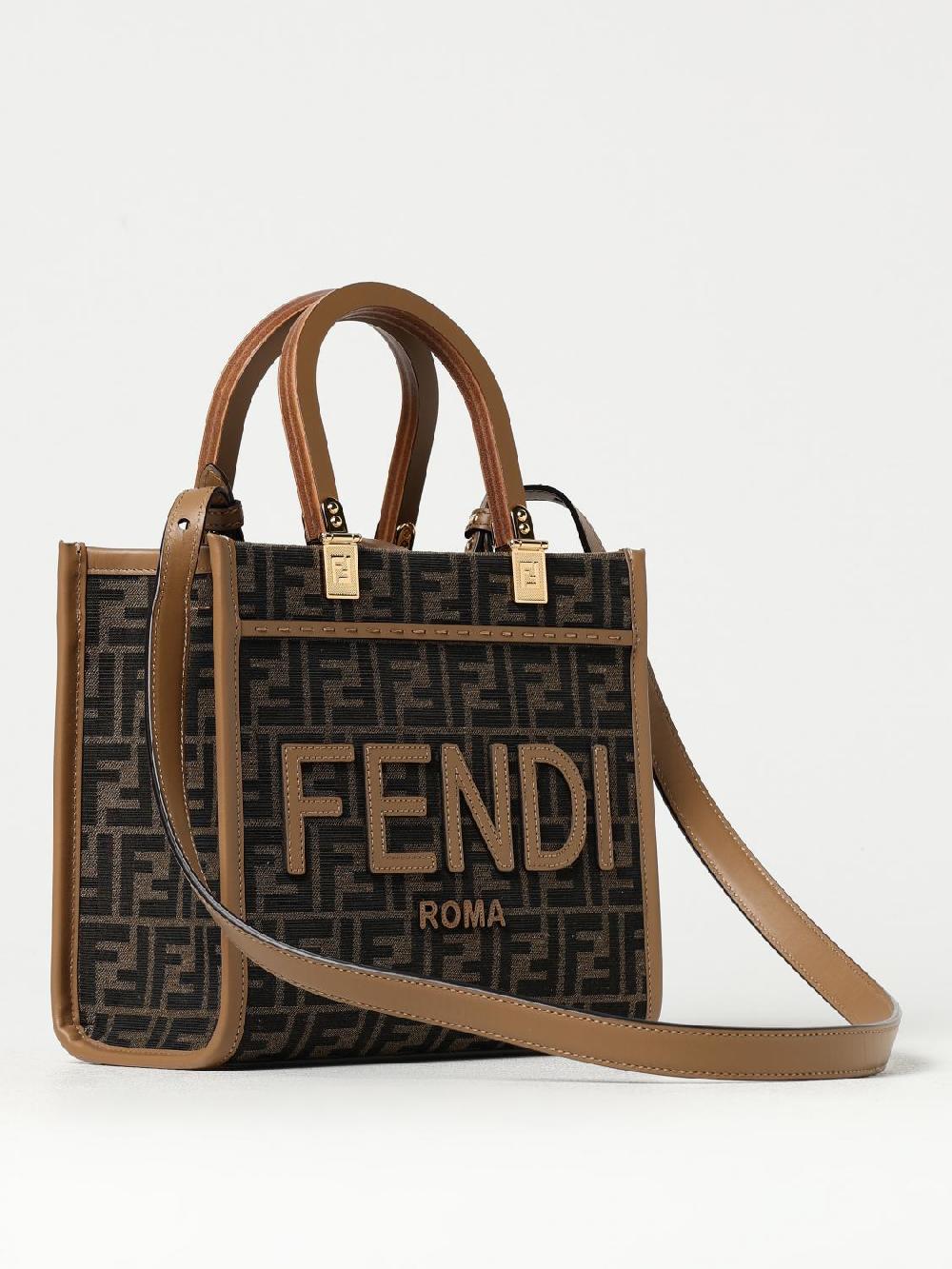 Giglio Borsa Sunshine Fendi in tessuto jacquard FF e pelle Fino Al -60%