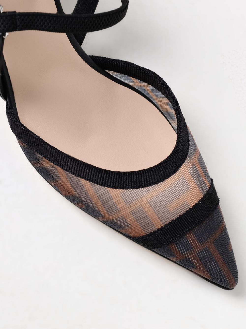 Giglio Sllingback Colibrì Lite Fendi in mesh con monogram FF Qualità Garantita