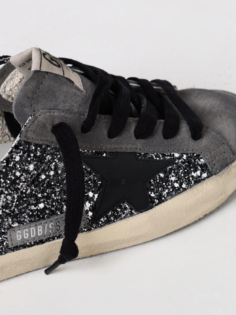 Giglio Sneakers Super Star Golden Goose in camoscio e glitter Offerte stagionali