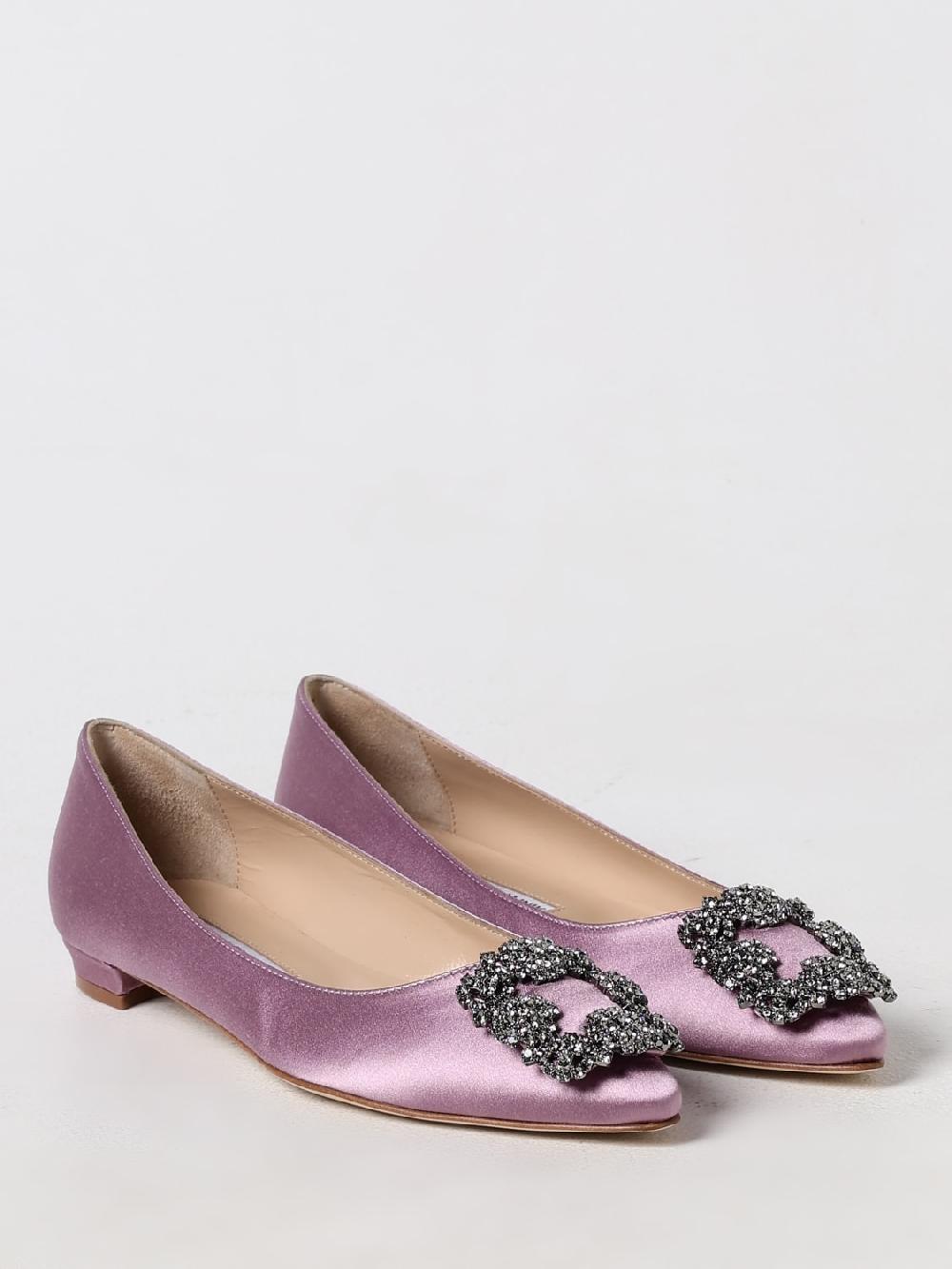 Giglio Ballerina Hangisi Manolo Blahnik in raso Offerta settimanale