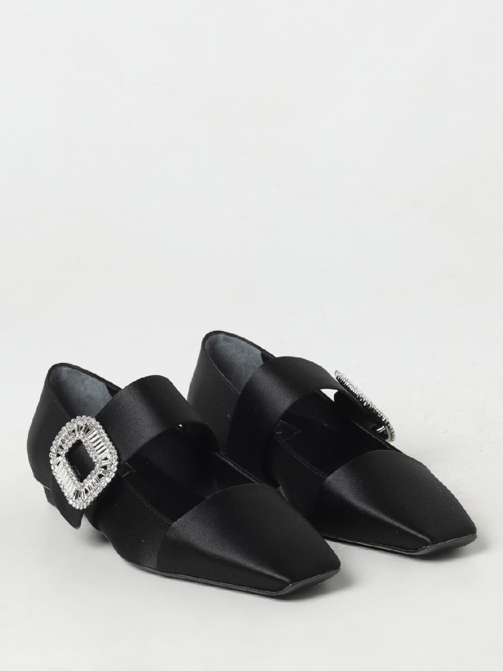 Giglio Ballerina Belle Vivier Roger Vivier in raso con fibbia gioiello Only for today
