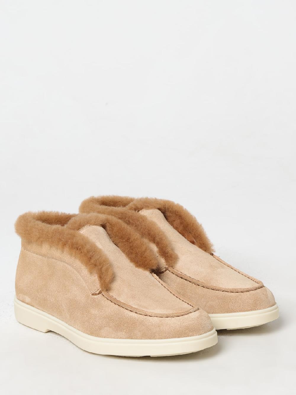 Giglio Polacchino Santoni in camoscio e shearling Officina