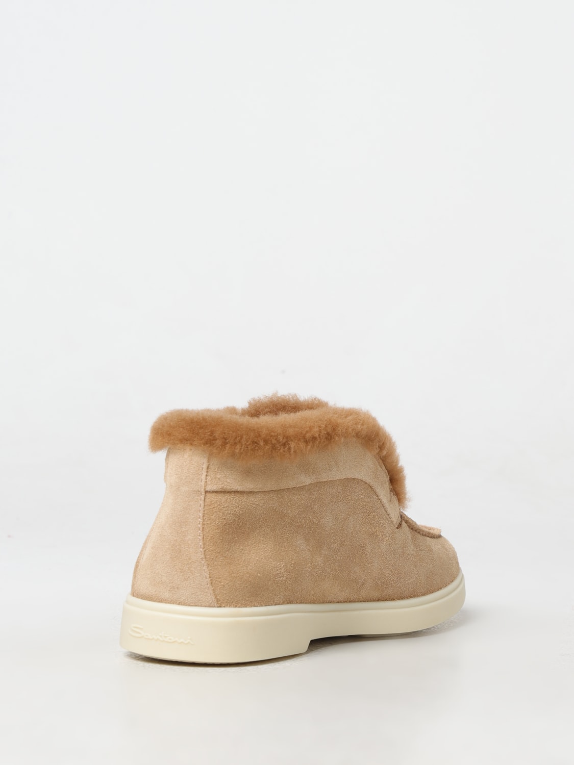 Giglio Polacchino Santoni in camoscio e shearling Officina