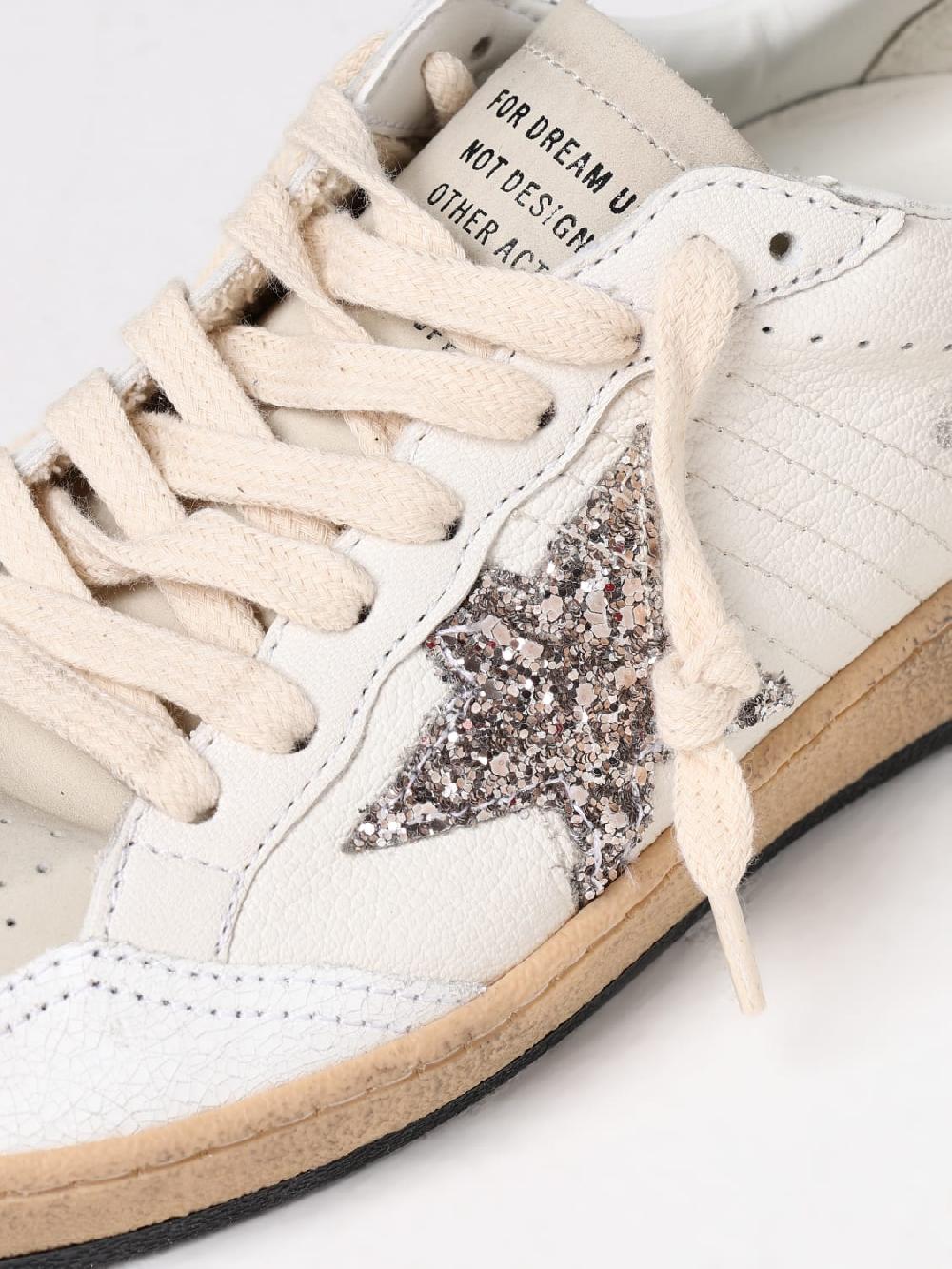 Giglio Sneakers Ball Star Golden Goose in pelle In vendita