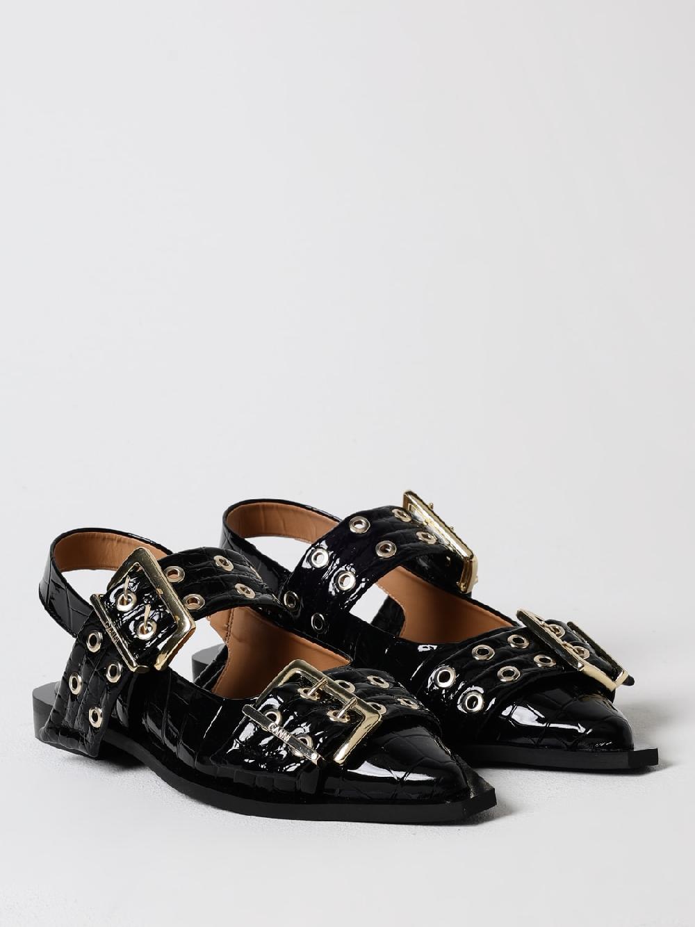 Giglio Slingback Ganni in vernice riciclata Qualità