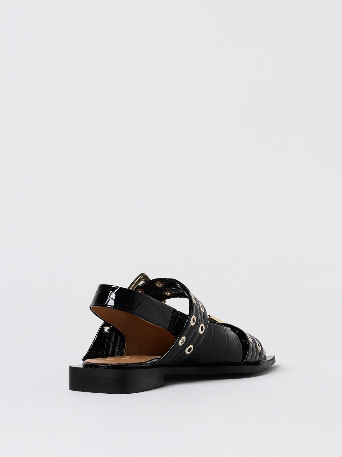 Giglio Slingback Ganni in vernice riciclata Qualità