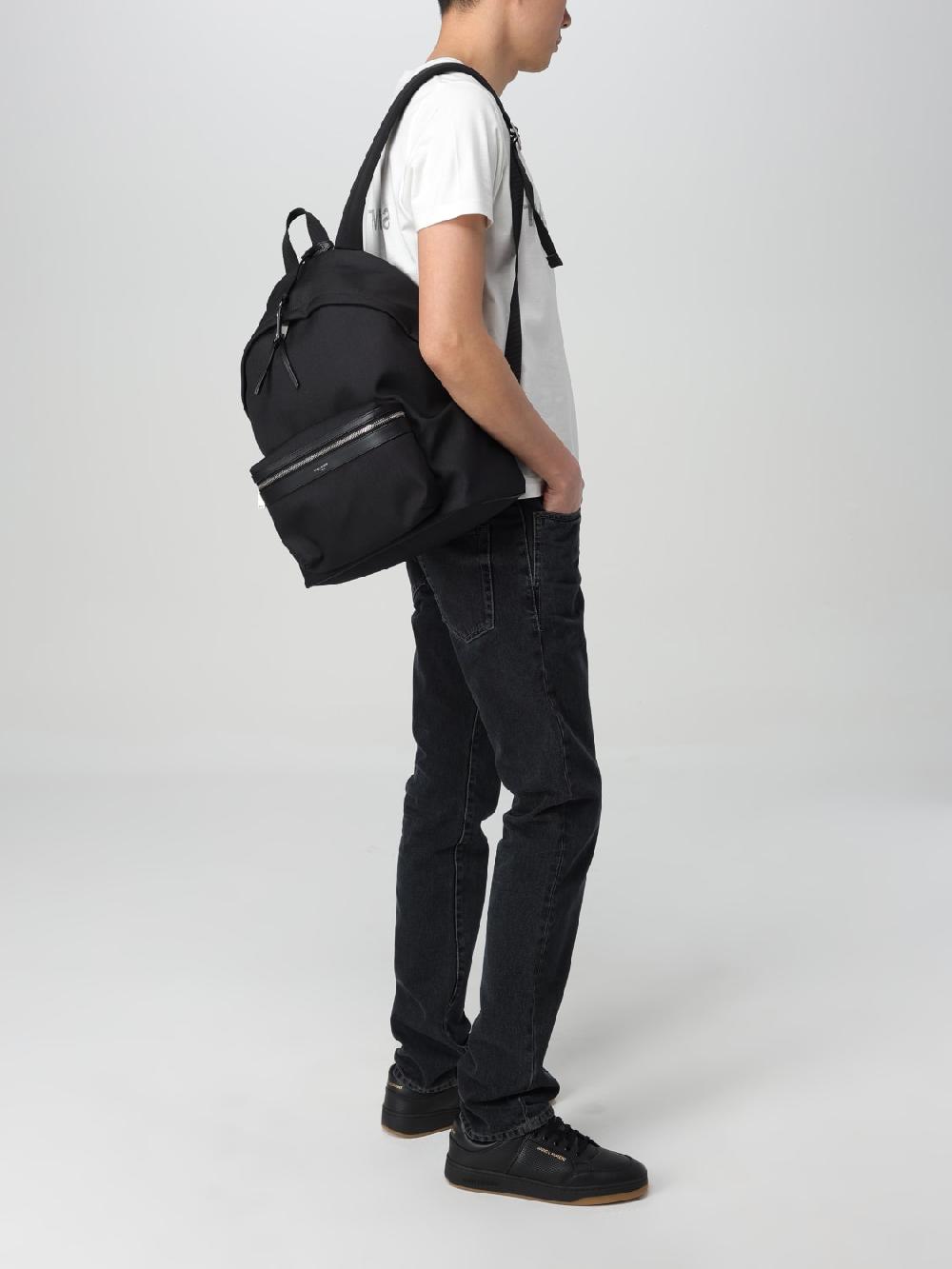 Giglio Zaino Saint Laurent in nylon e pelle Offerta