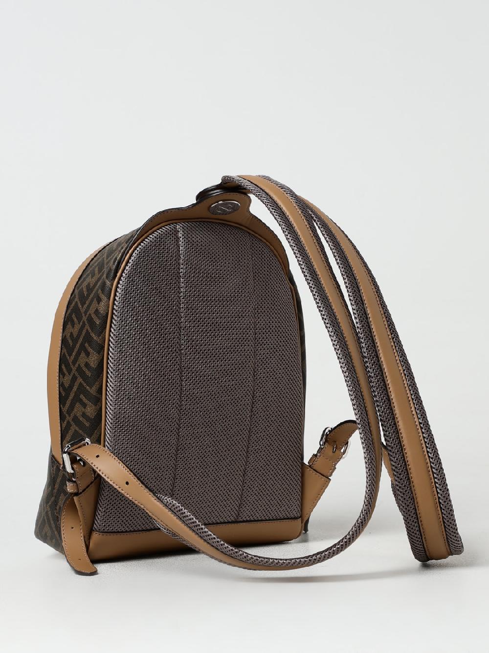 Giglio Zaino Diagonal Fendi in tessuto spalmato con monogram FF all over Saldi Di Fabbrica