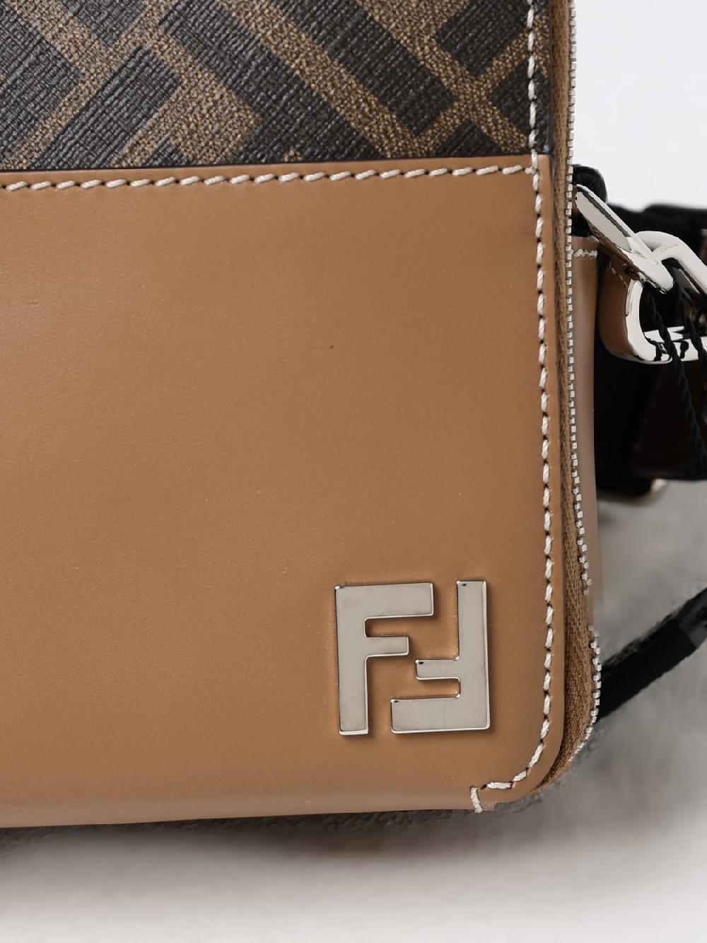 Giglio Borsa Squared FF Fendi in pelle e tela FF Sconto di tempo limitato