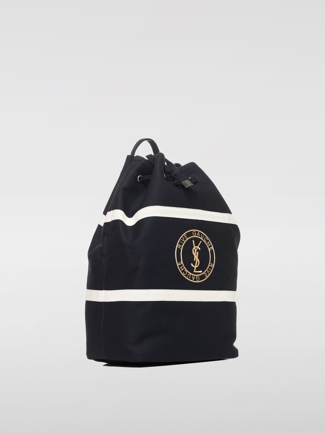 Giglio Borsa Rive Gauche Saint Laurent in cotone e nylon a righe Offerta speciale