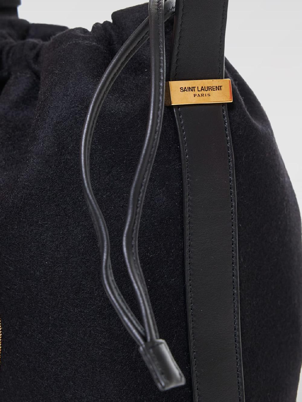 Giglio Borsa Riche Gauche Saint Laurent in feltro Offerta natalizia