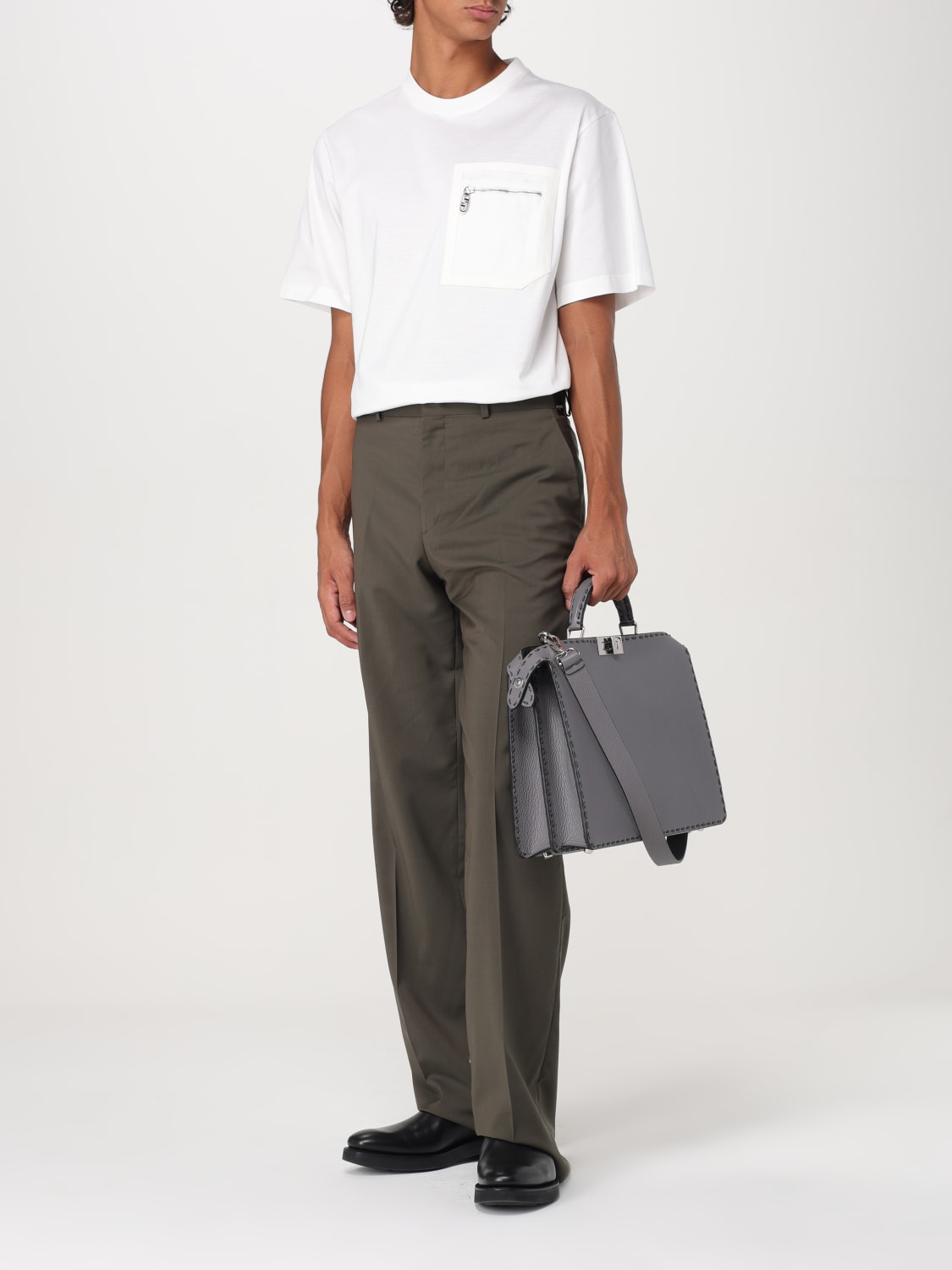 Giglio Borsa Peekaboo Fendi in pelle a grana Offerta migliore