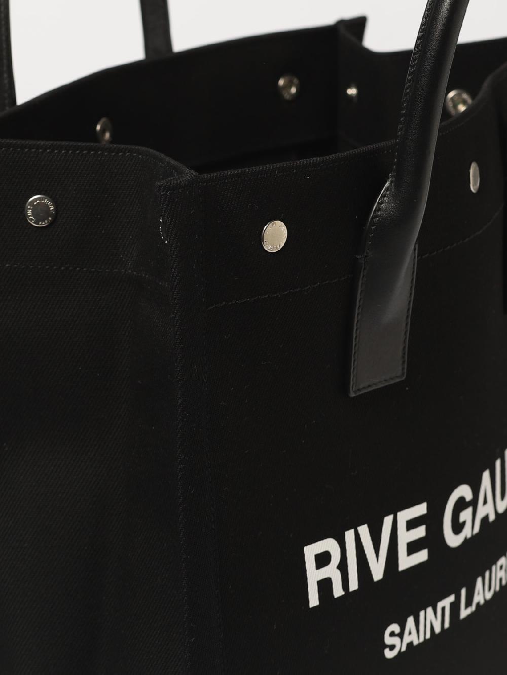 Giglio Borsa Rive Gauche North/South Saint Laurent in canvas di cotone Latest fashion