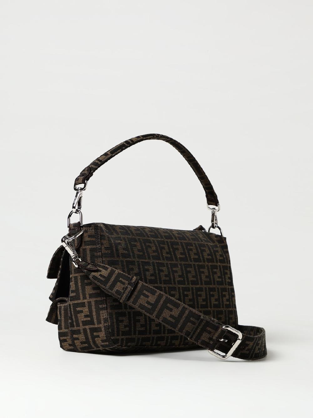 Giglio Borsa Maxi Multipocket Baguette FF Fendi in tessuto jacquard Online Outlet