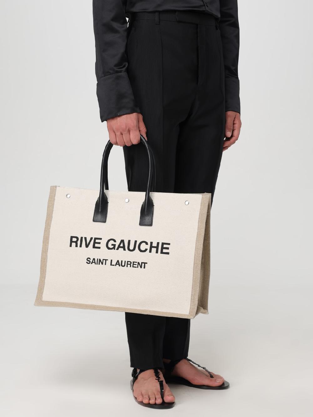 Giglio Borsa Rive Gauche Saint Laurent in canvas di cotone Liquidazione