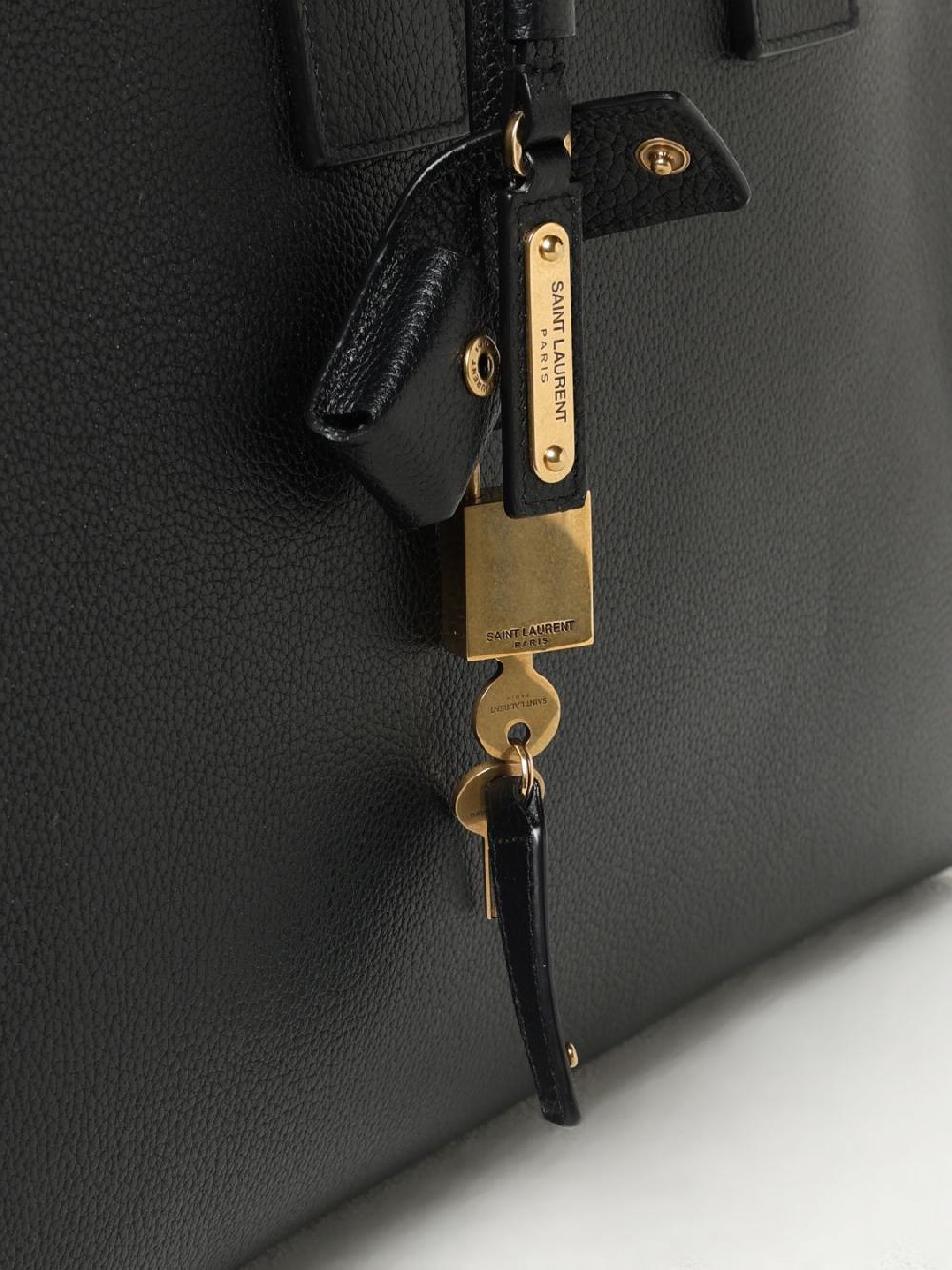 Giglio Borsa Sac de Jour Saint Laurent in pelle martellata Offerte giornaliere