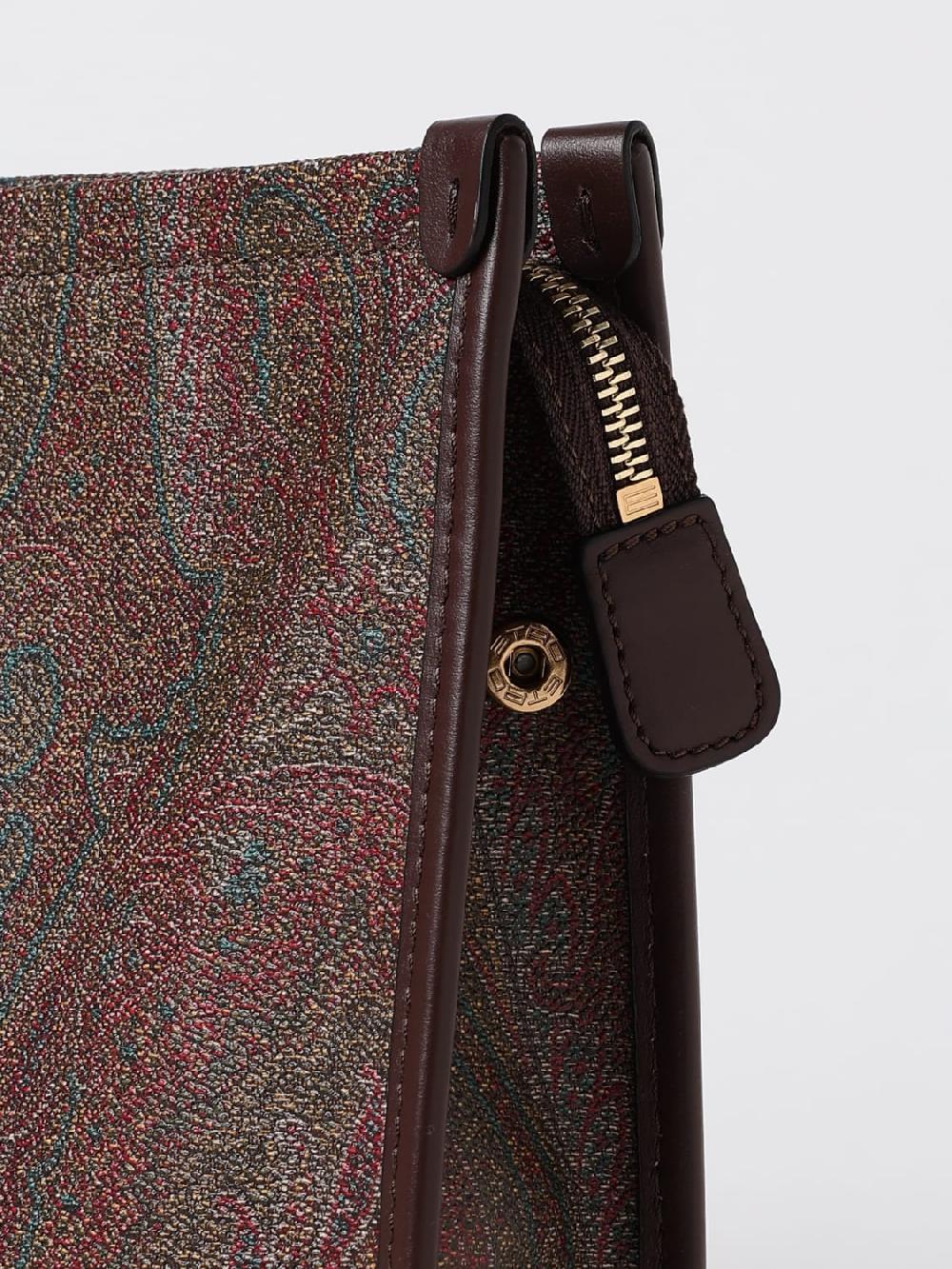 Giglio Pouch Etro in cotone spalmato con Paisley all over Sconti VIP