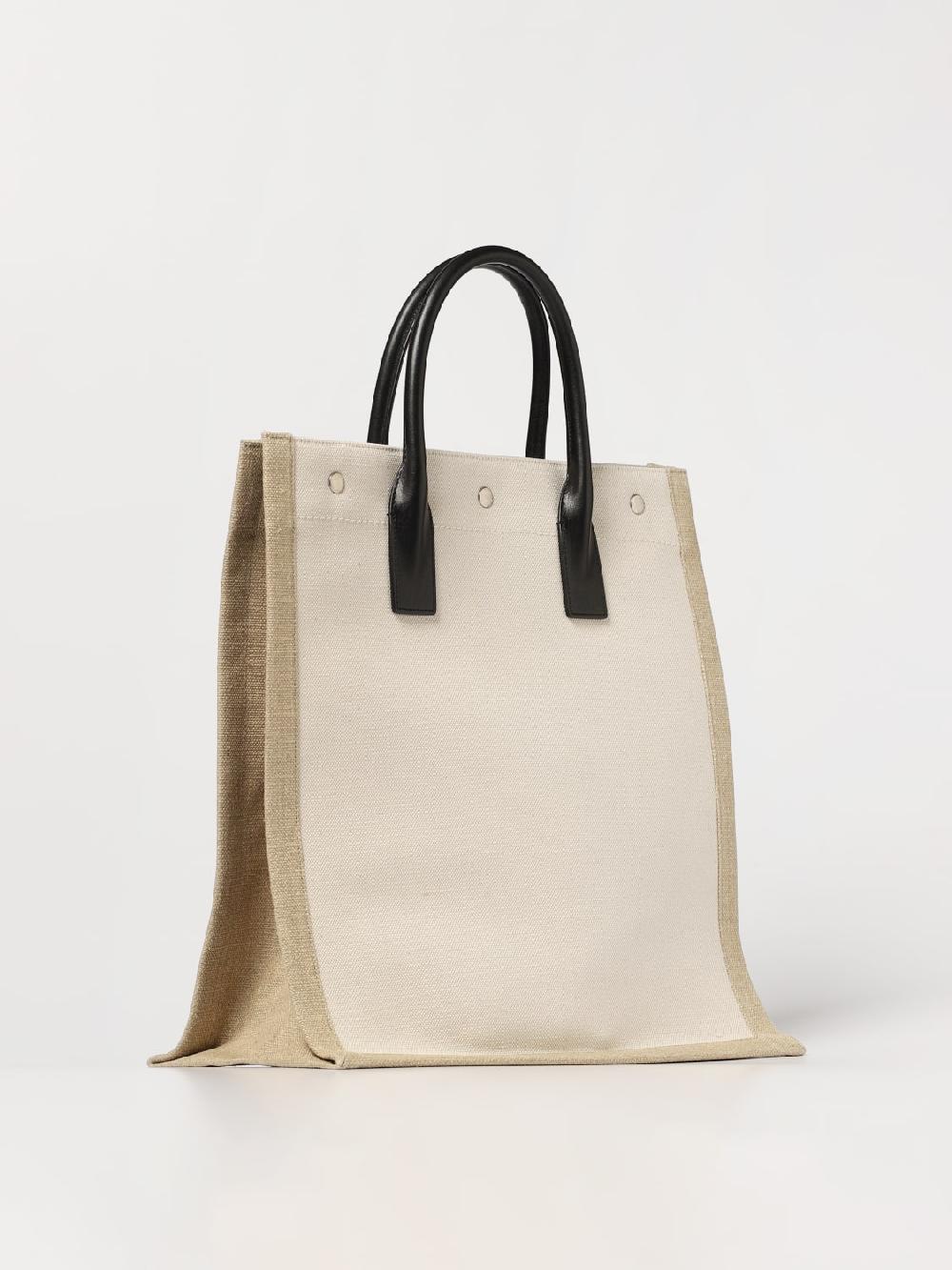 Giglio Borsa Rive Gauche North/South Saint Laurent in canvas di cotone Prezzo basso
