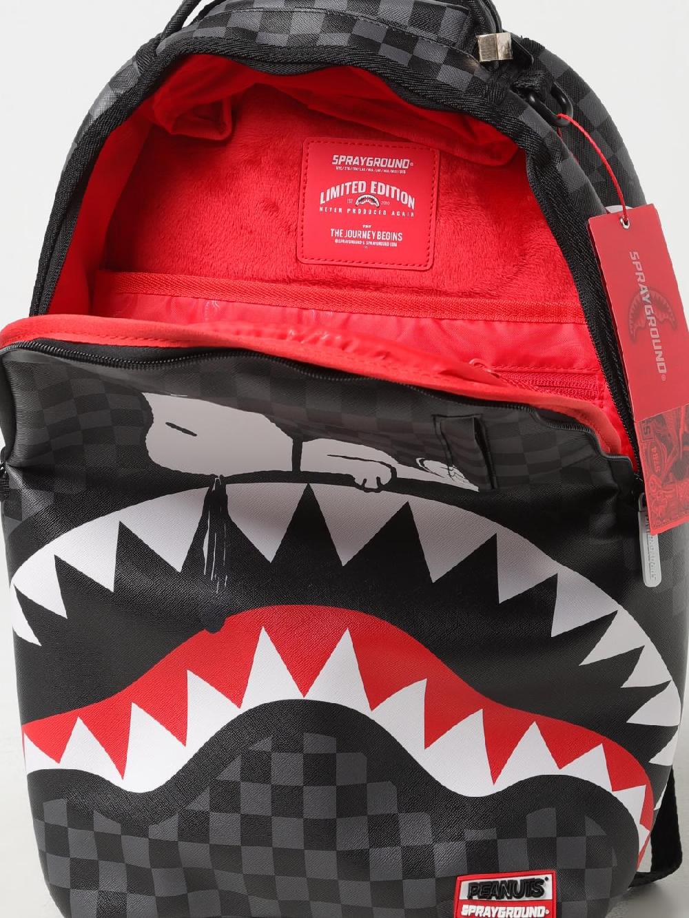 Giglio Zaino Snoopy Chilling Sprayground in cotone spalmato saffiano stampato Sostegno trimestrale