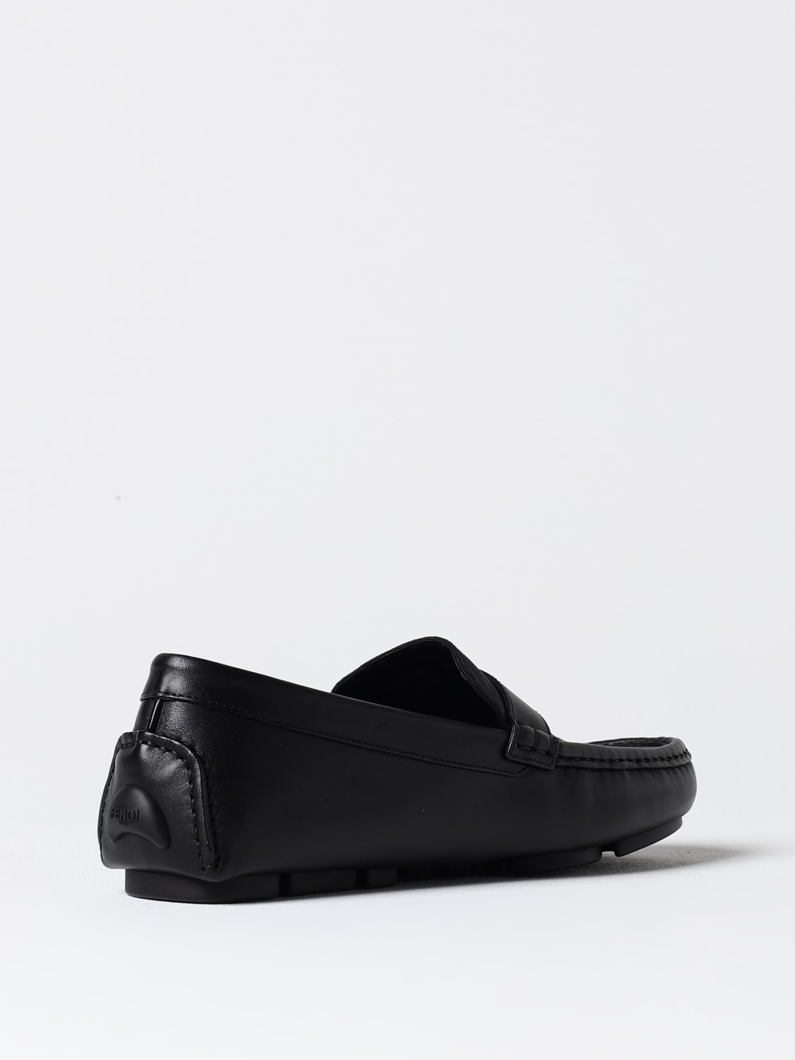 Giglio Mocassino Driver Fendi in pelle e tessuto monogram FF Offerta natalizia