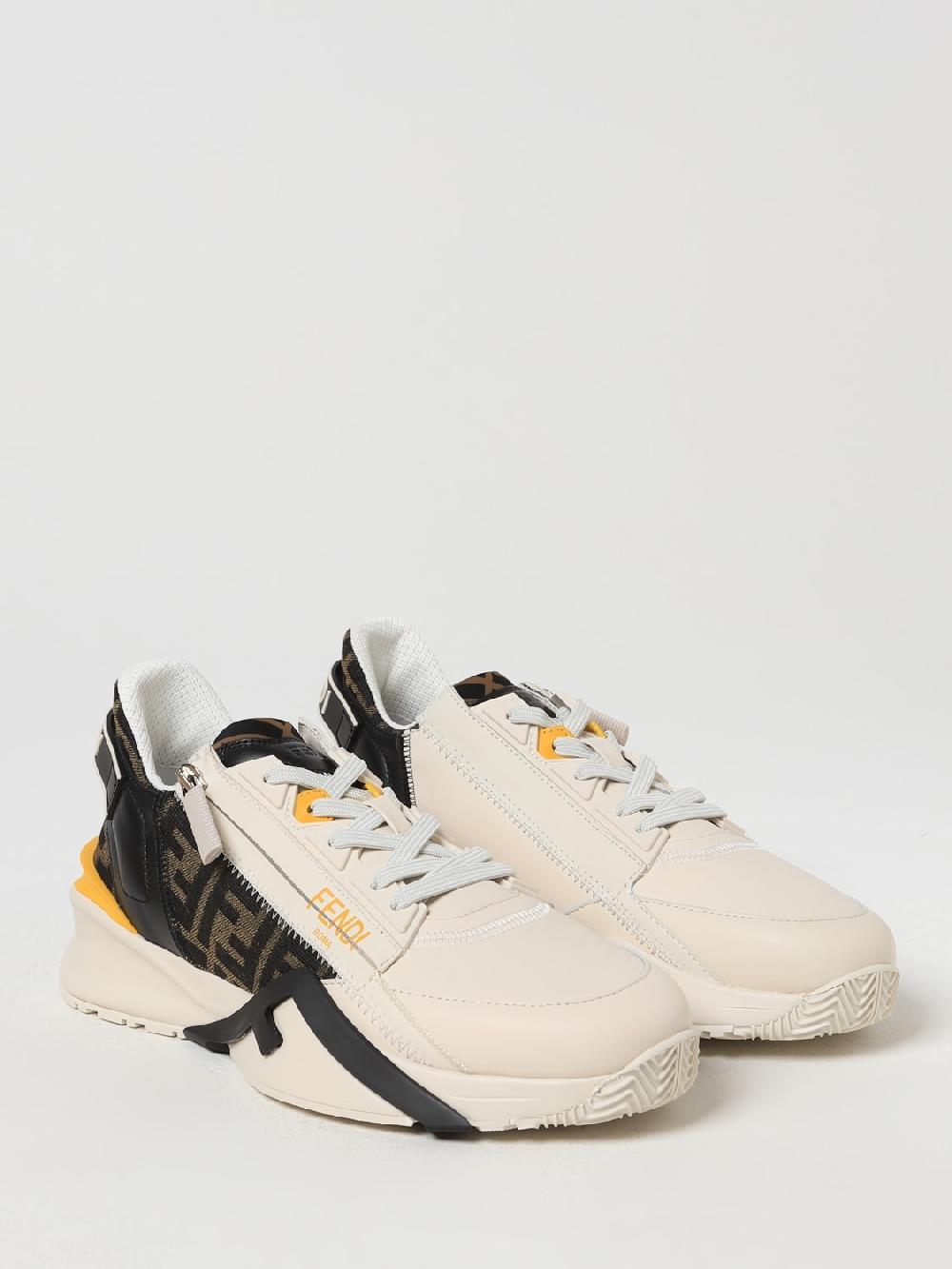 Giglio Sneakers Flow Fendi in pelle e tessuto con FF jacquard Offerta migliore