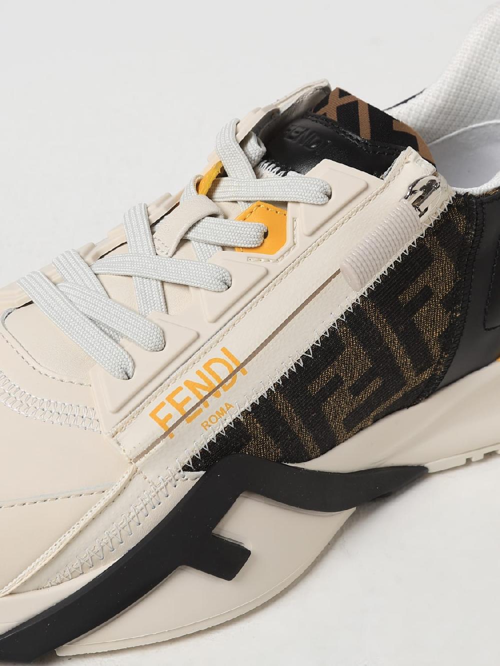 Giglio Sneakers Flow Fendi in pelle e tessuto con FF jacquard Offerta migliore