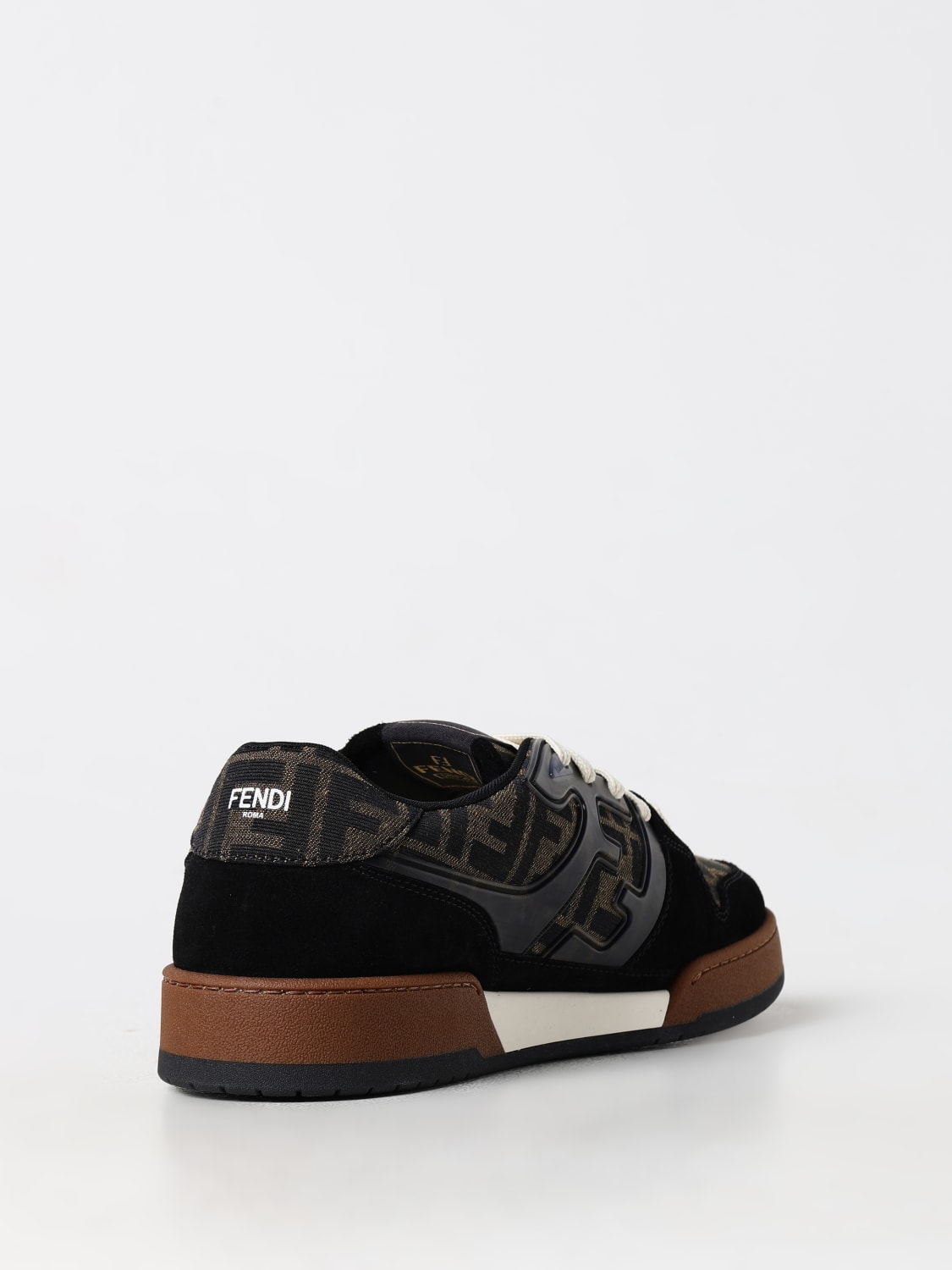 Giglio Sneakers Match Fendi in pelle e mesh con monogram FF jacquard Latest fashion