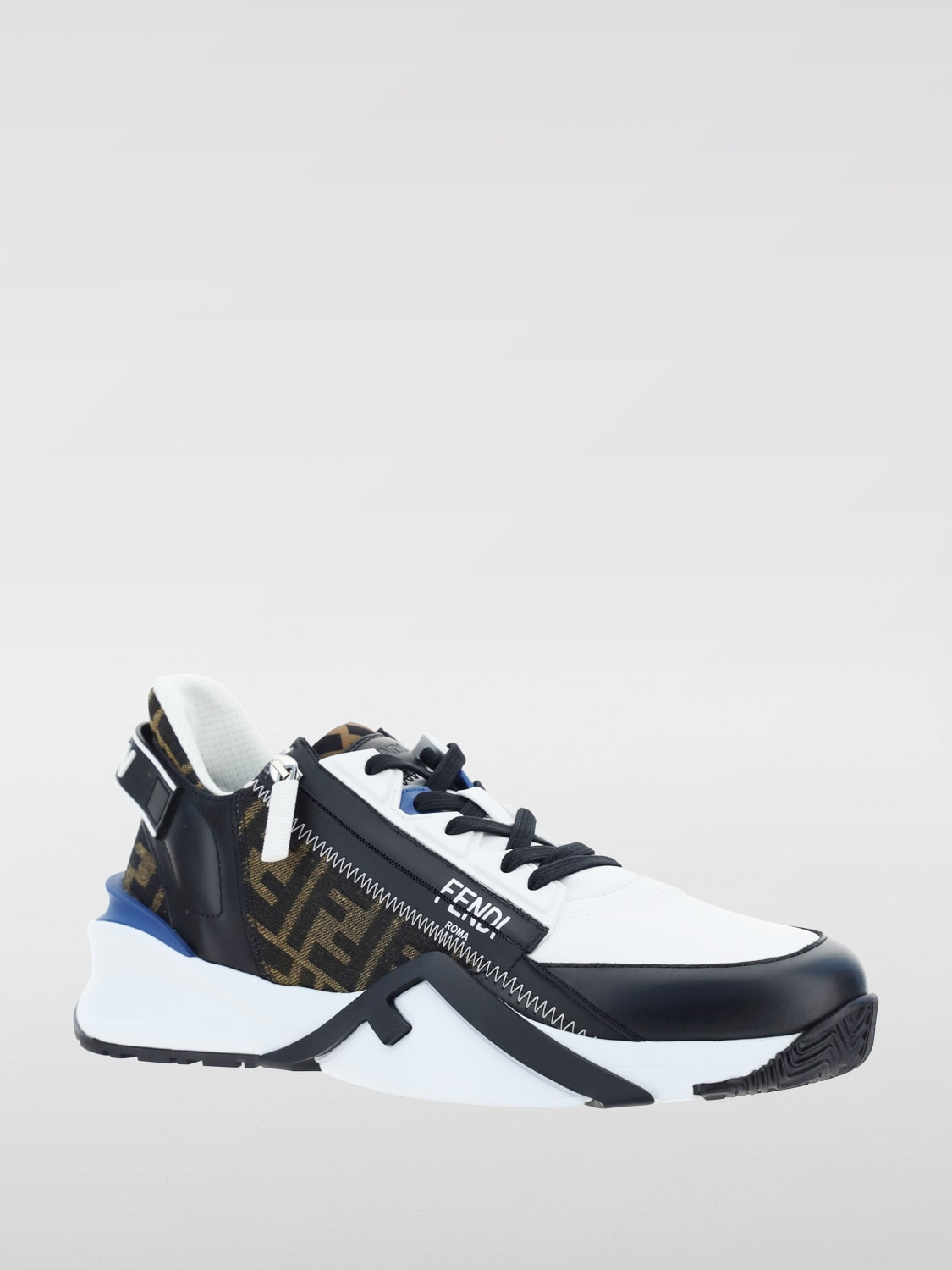 Giglio Sneakers Flow Fendi in pelle e tessuto jacquard Lightning offer