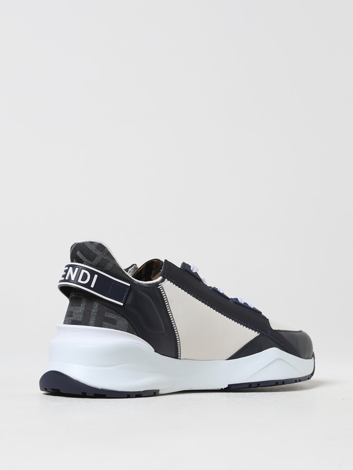 Giglio Sneakers Flow Fendi in pelle e tessuto con FF jacquard Ultimi due giorni