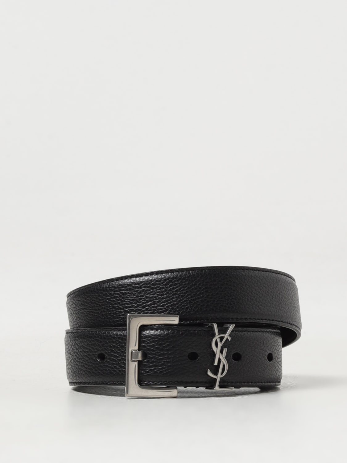 Giglio Cintura Saint Laurent in pelle a grana
