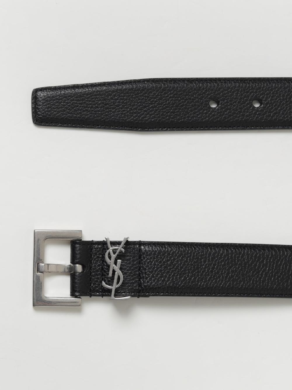 Giglio Cintura Saint Laurent in pelle a grana Black Friday Prezzi