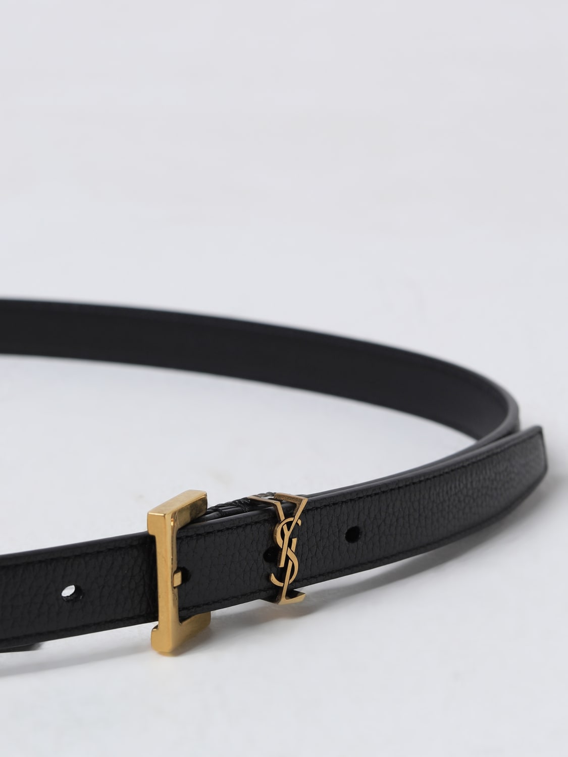 Giglio Cintura Cassandre Saint Laurent in pelle a grana In vendita