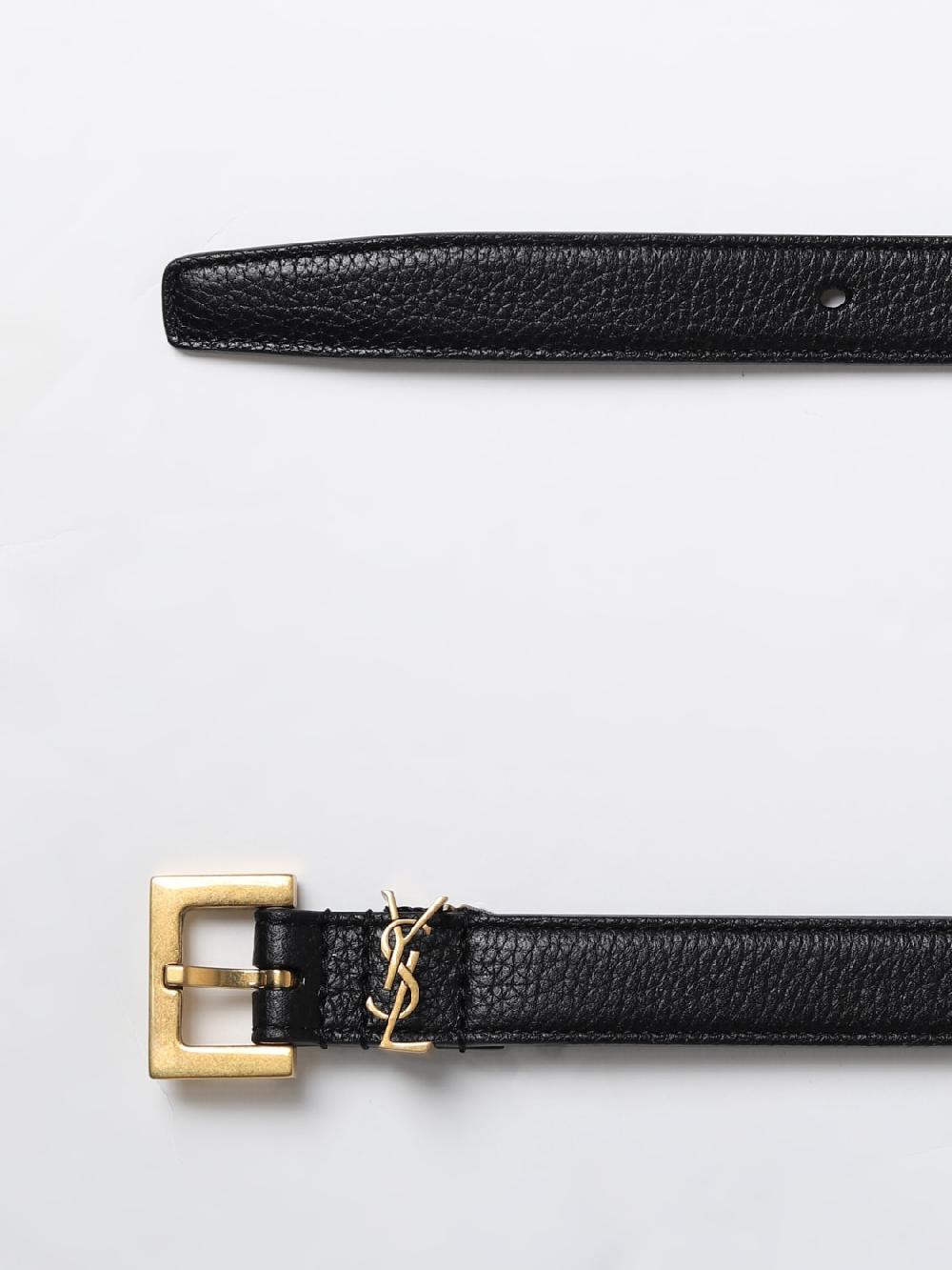 Giglio Cintura Cassandre Saint Laurent in pelle a grana In vendita