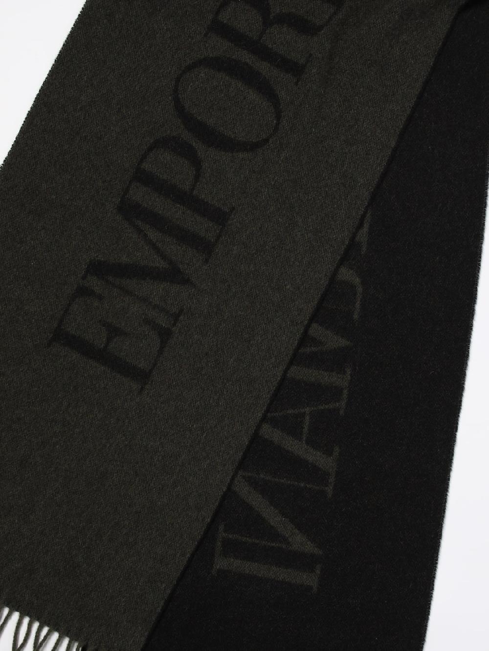 Giglio Sciarpa Emporio Armani in lana con logo jacquard Offerta temporanea