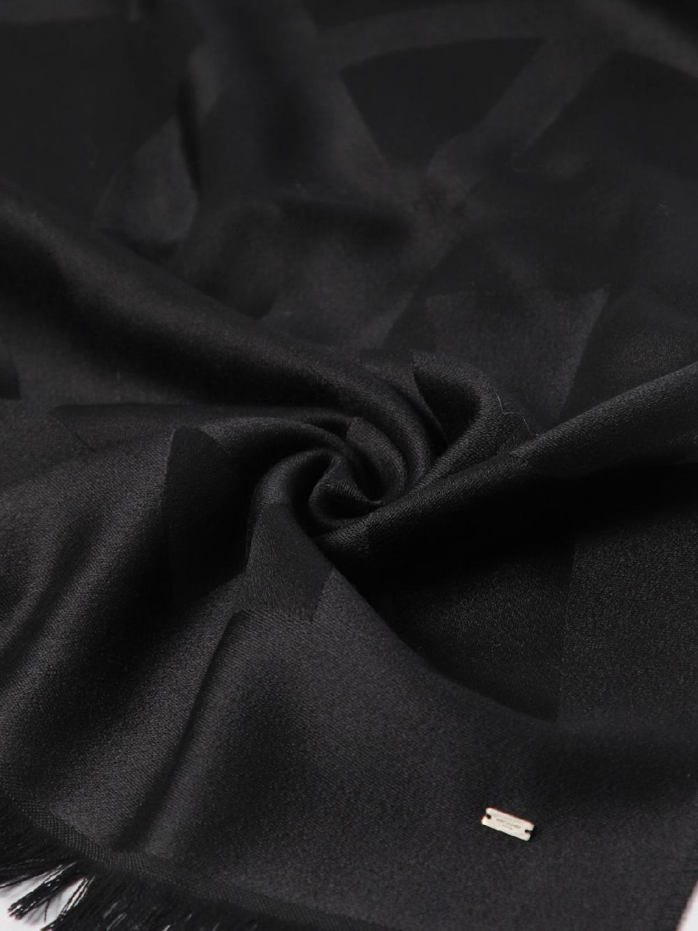 Giglio Sciarpa Saint Laurent in lana con logo jacquard Sconti VIP