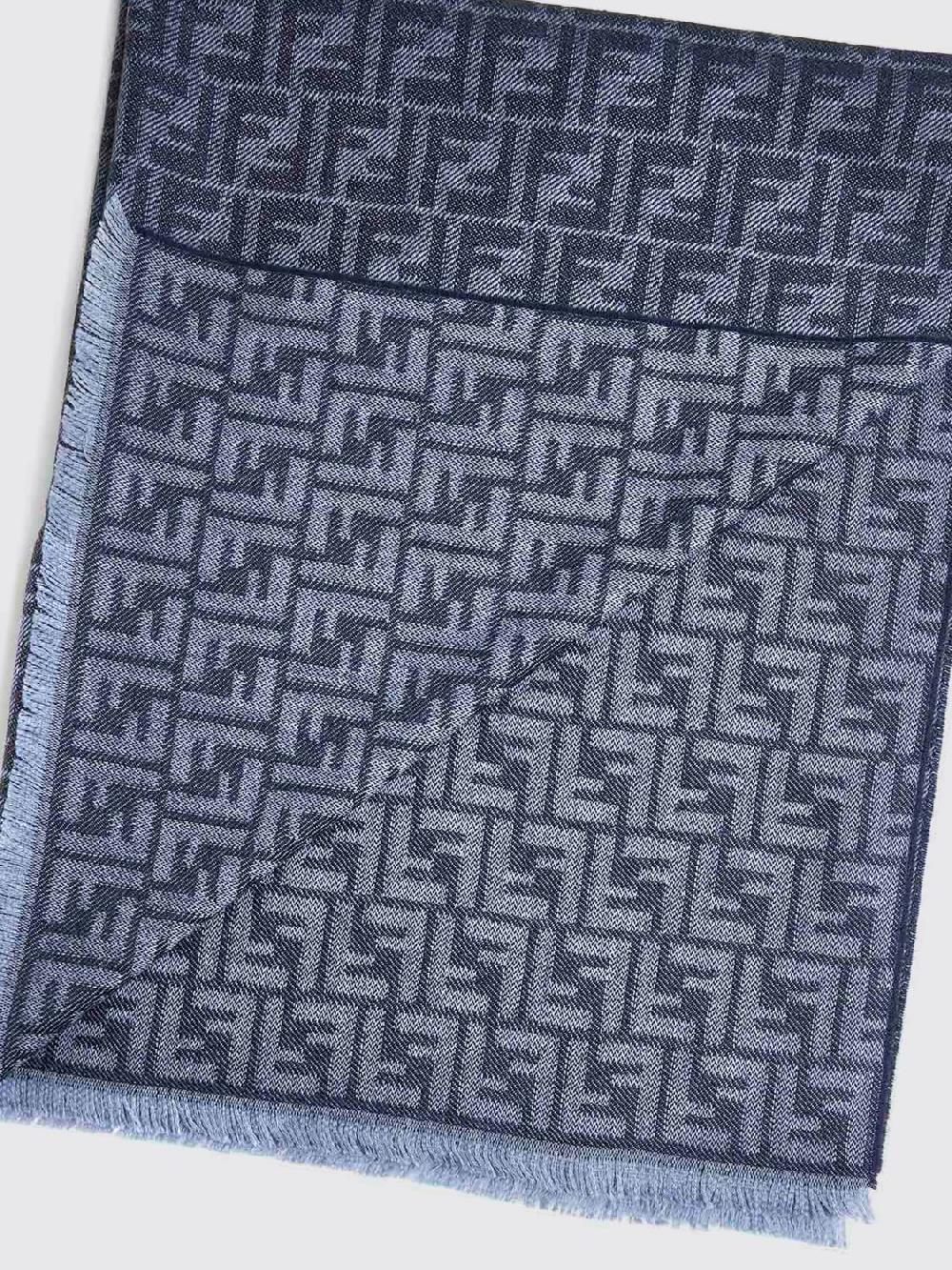 Giglio Sciarpa FF Fendi in lana di tosa jacquard Super Saving Price