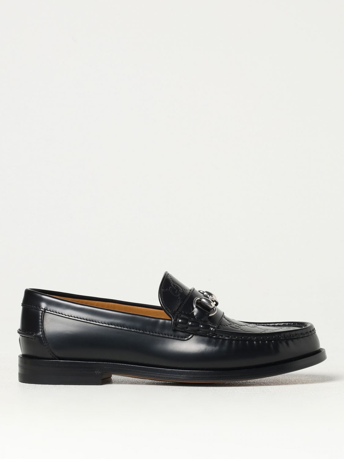 Giglio Mocassino Horsebit Gucci in pelle con monogram GG Discount Store per i nuovi prodotti