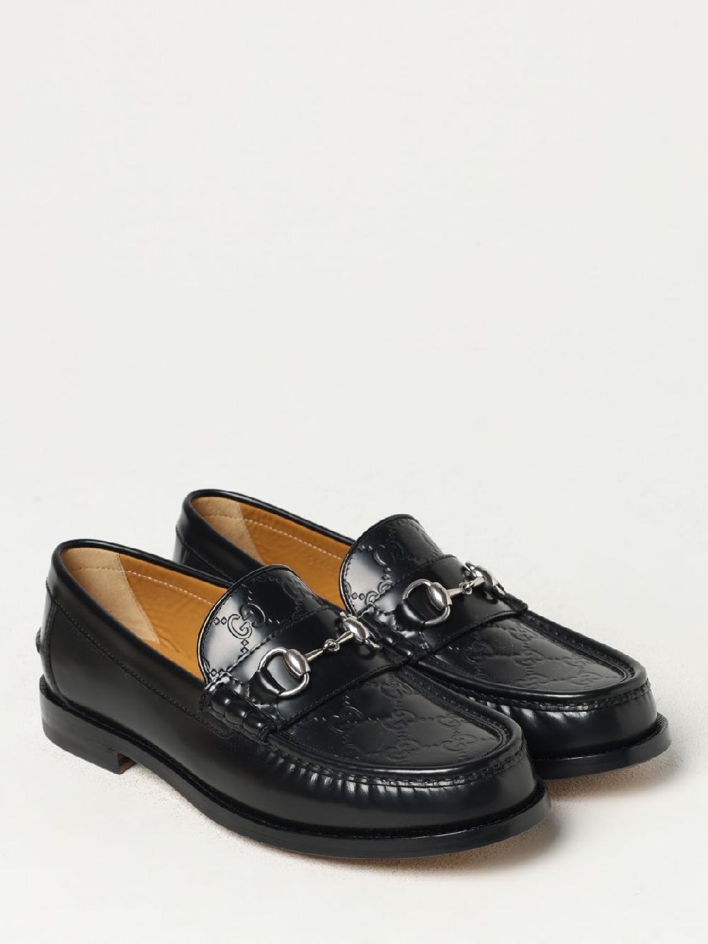 Giglio Mocassino Horsebit Gucci in pelle con monogram GG Discount Store per i nuovi prodotti