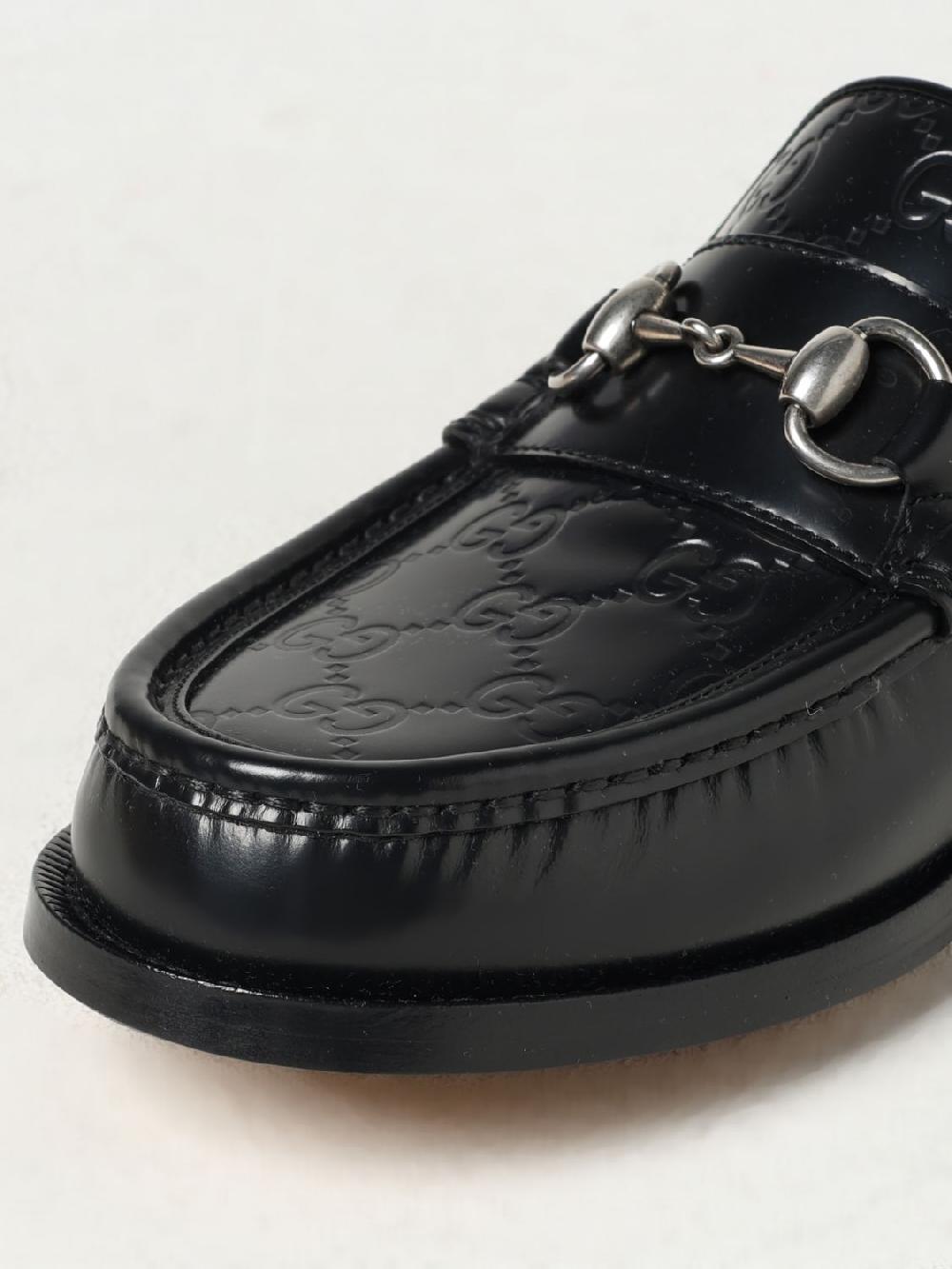 Giglio Mocassino Horsebit Gucci in pelle con monogram GG Discount Store per i nuovi prodotti