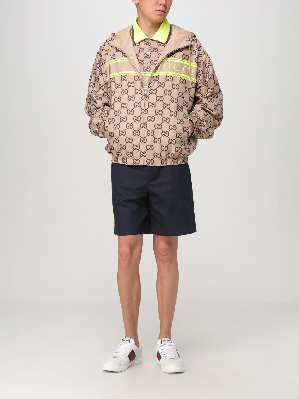 Giglio Giacca Gucci in nylon con monogramm all-over Trasporto libero internazionale
