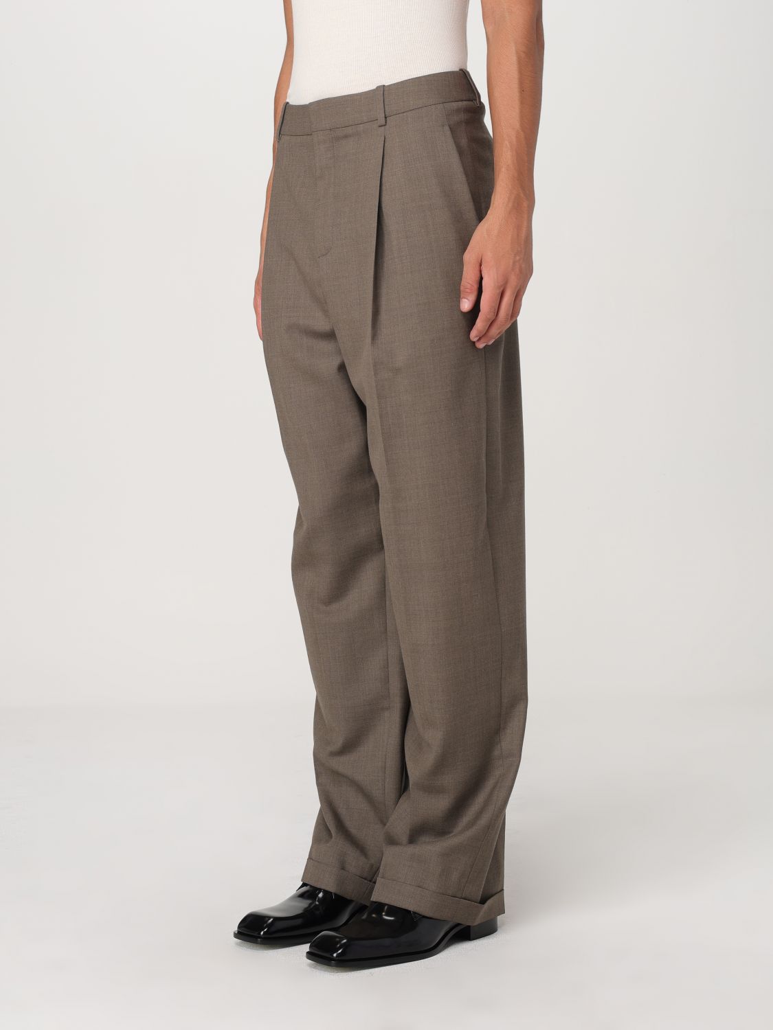 Giglio Pantalone Saint Laurent in lana con pinces Promozione