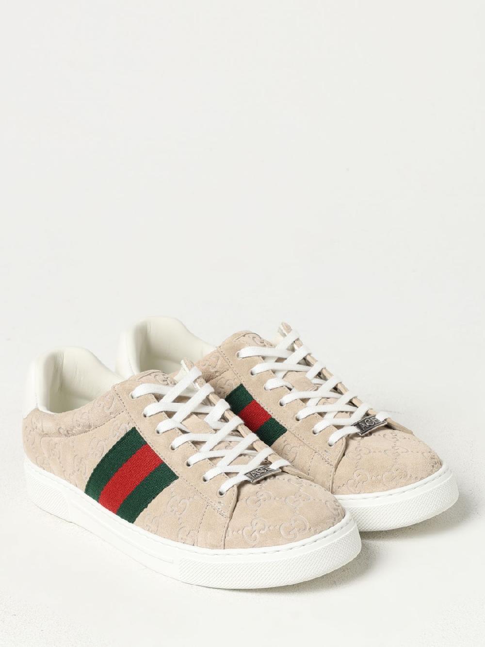 Giglio Sneakers Ace Gucci in camoscio con monogram GG Acquista Ora