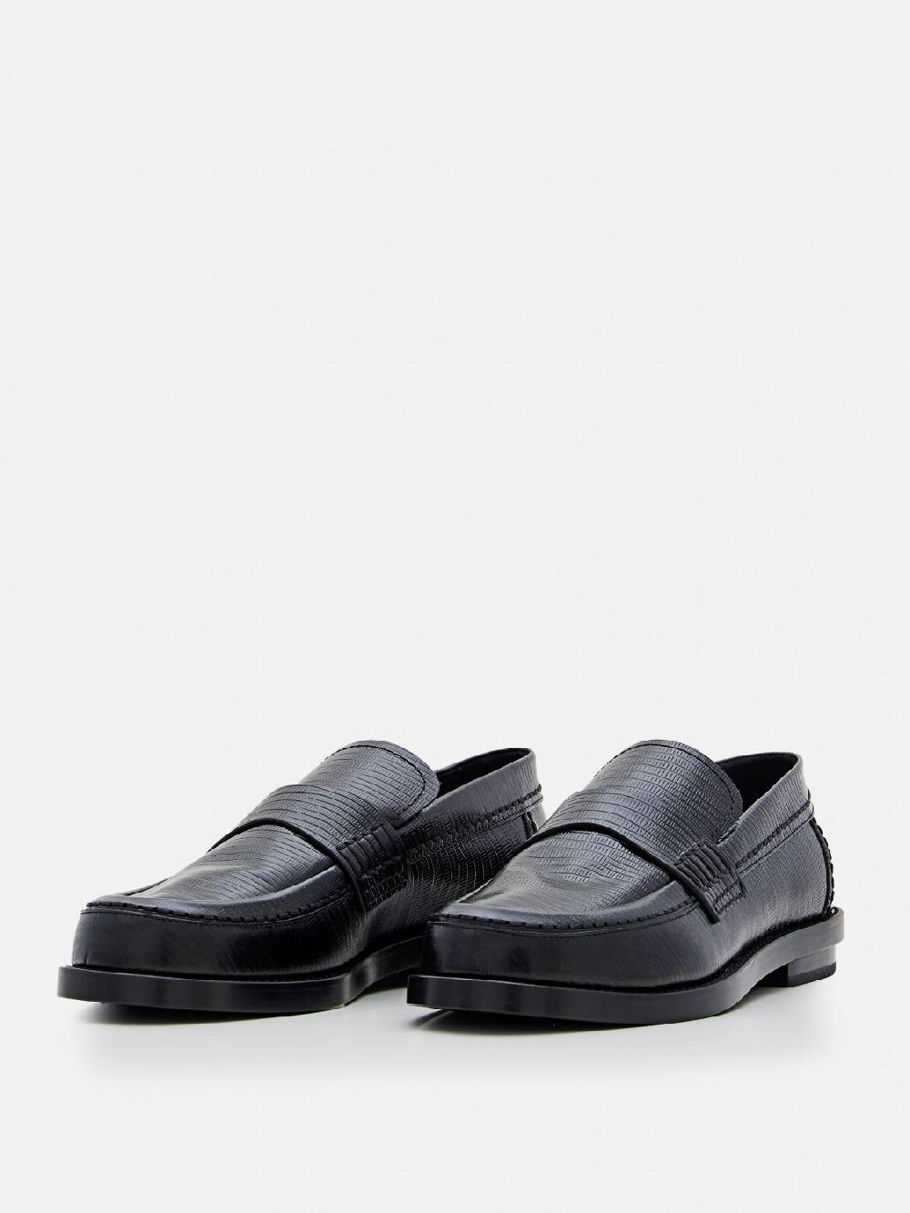 Giglio Mocassino Alexander McQueen in pelle stampa lucertola Saldi Di Fabbrica