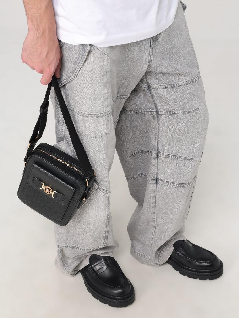 Giglio Borsa Biggie Versace in pelle con Medusa Versace Vendite Flash